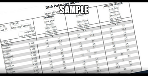 Official Fake Paternity DNA Test Example Picture - Joke Paternity DNA Test Sample